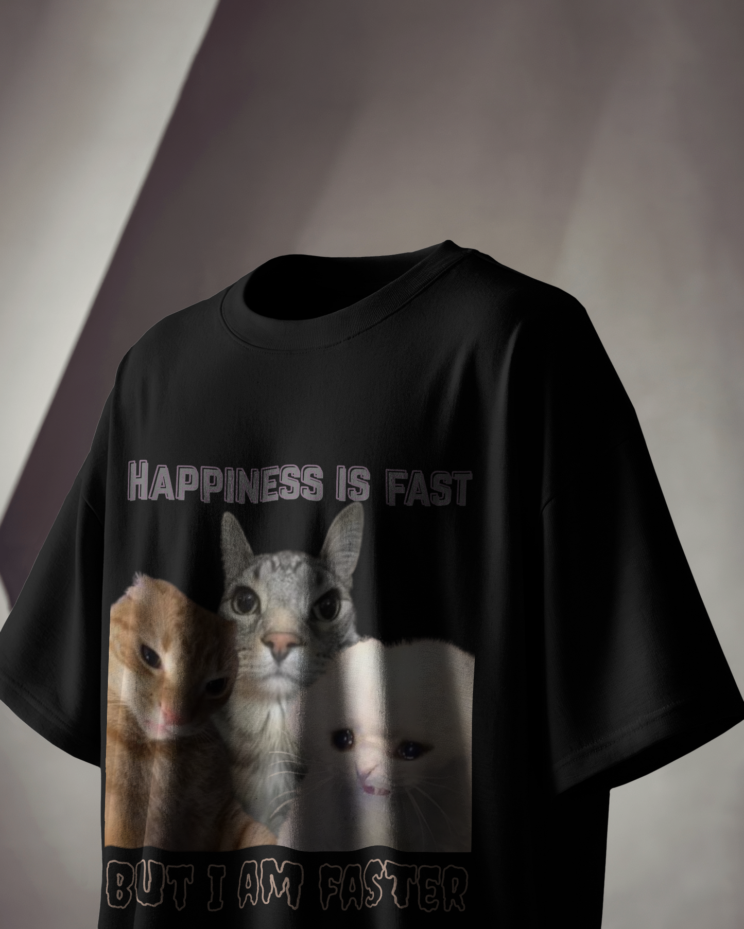 Faster Than Happiness - Unisex Oversized Tee