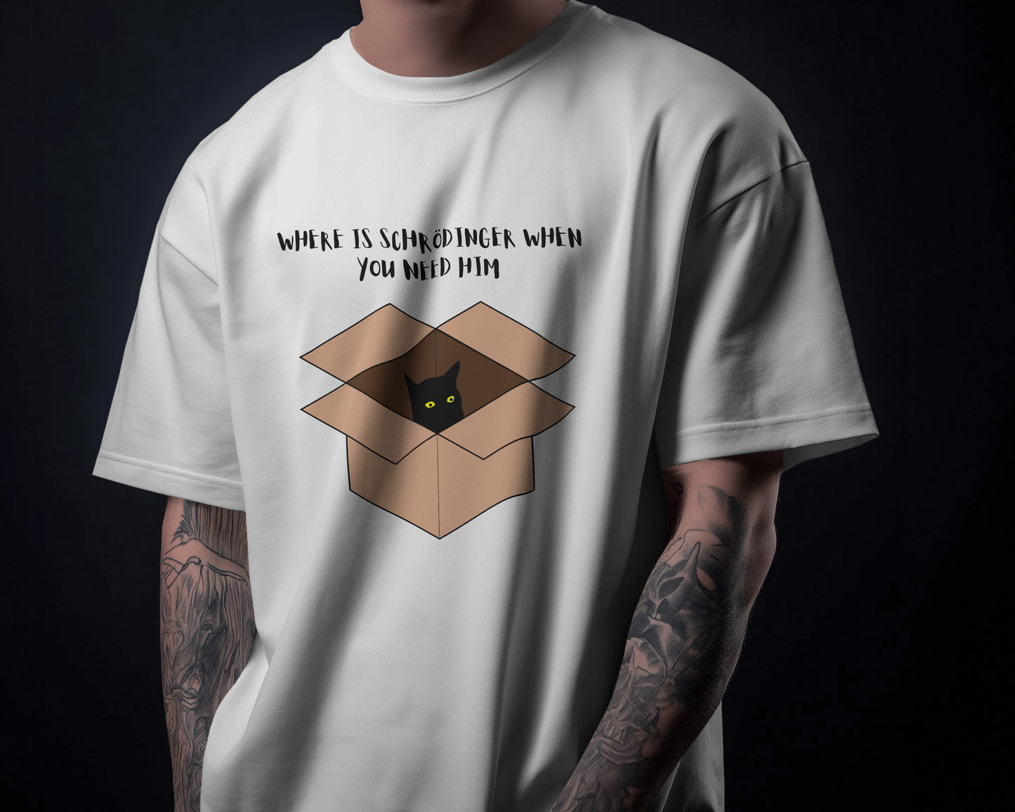 SCHRÖDINGER'S CAT – Unisex Oversized Tee