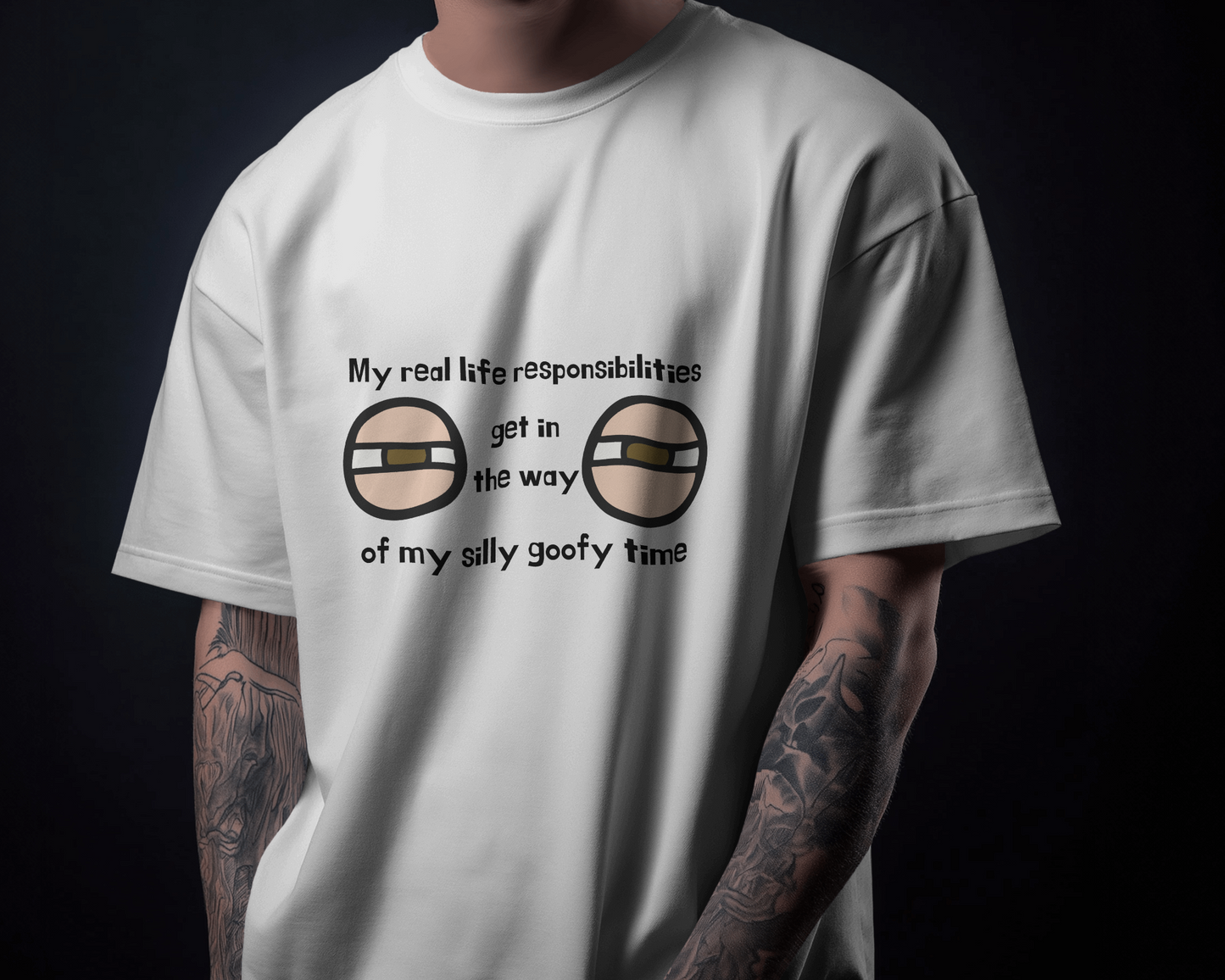 SILLY GOOFY TIME – Unisex Oversized Tee