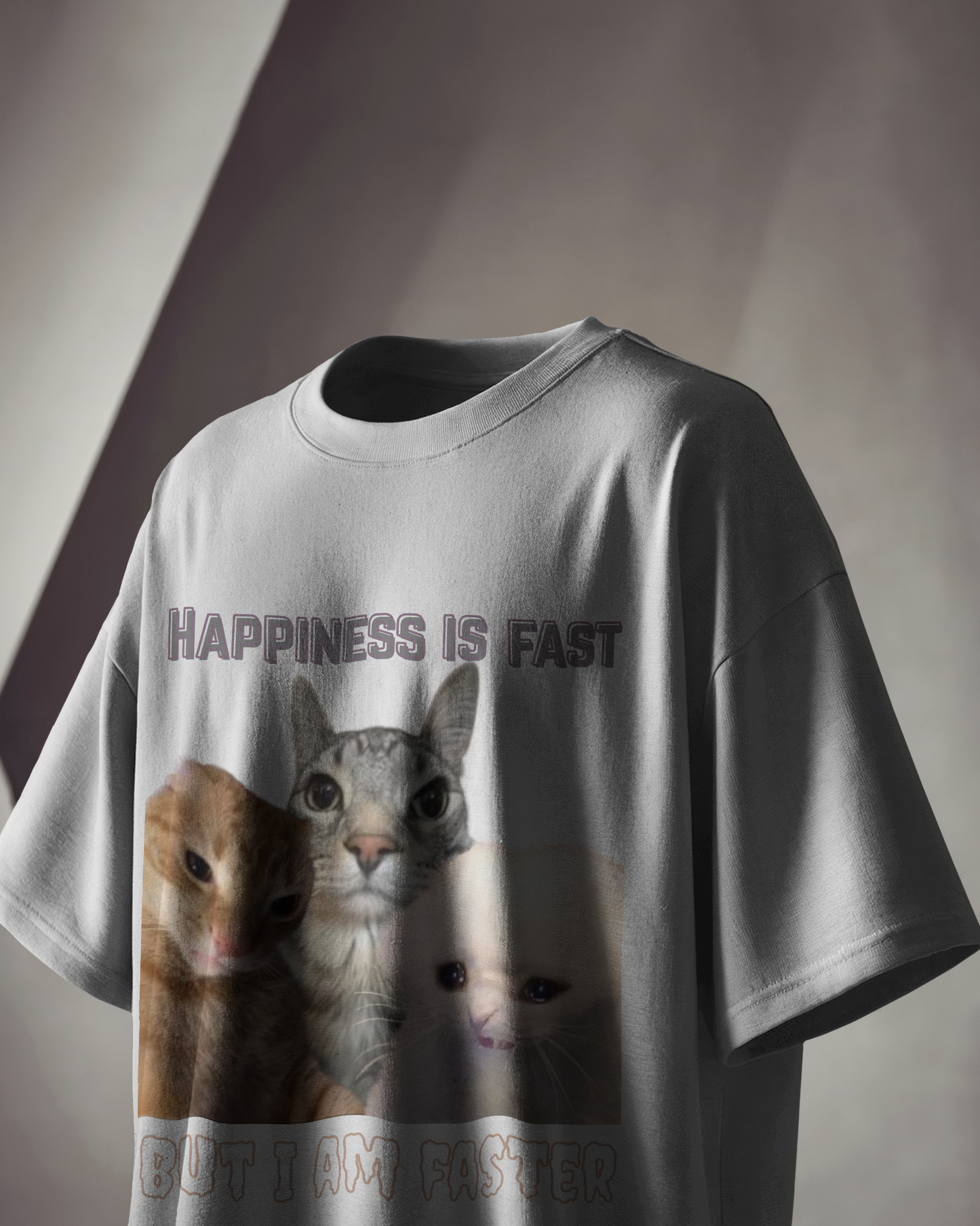 Faster Than Happiness - Unisex Oversized Tee