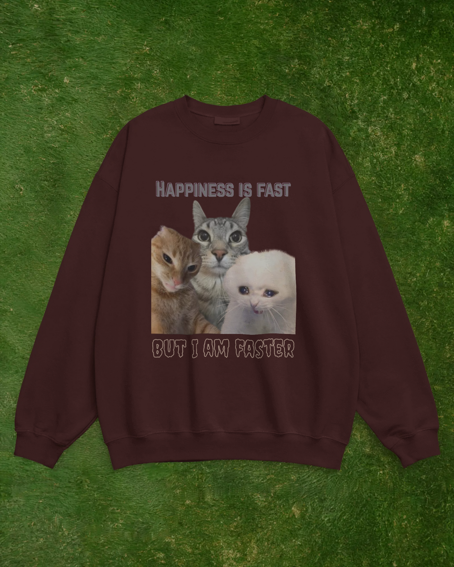 Faster Than Happiness - Unisex Oversized Sweatshirt