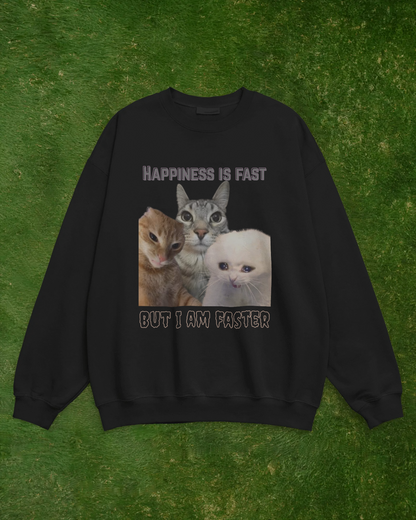Faster Than Happiness - Unisex Oversized Sweatshirt