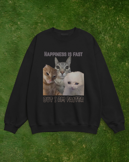 Faster Than Happiness - Unisex Oversized Sweatshirt